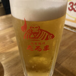 成吉思汗　だるま - 今夜もありがとう！生ビール中ジョッキ¥605