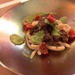 フォカッチャディレッコ500 - シエナ風　猪のラグー　自家製ピチ