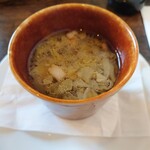 肉とスイーツのお店koyori - セットのスープ