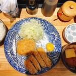 とんかつ七井戸 - メンチロース定食