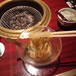 肉の匠 将泰庵 - ⑪盛岡冷麺　天空麺リフト