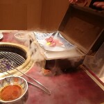 肉の匠 将泰庵 - ⑧上焼物二種二切（ランプとハラミ）