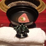 肉の匠 将泰庵 - ⑨サーロインと揚げ生麩の吉野仕立て