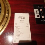 肉の匠 将泰庵 - レシートです