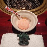 肉の匠 将泰庵 - ⑫季節の甘味（イチゴのシャーベット）
