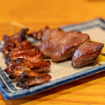 Sumibi Yakitori Shouzawa - 2022.5 軍鶏ハツ（275円）、軍鶏砂肝（275円）