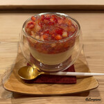 御料理 寺沢 - ブルーチーズのブランマンジェと桜桃