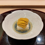 御料理 寺沢 - 養老豆富と三陸産の生海胆