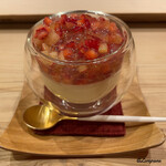 御料理 寺沢 - ブルーチーズのブランマンジェと桜桃