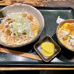 福善 - 冷しタンタンうどんとミニカツ丼のセット
