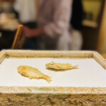 日本橋 蕎ノ字 - ◎銀子の天ぷらは美味❗️