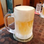 キッチン サカナヤ - 生ビール　税込550円　グラスがキンキンに凍っています