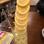 Kumamoto Kushikatsu Wasamon Sakaba - レモンのタワー酎ハイ。