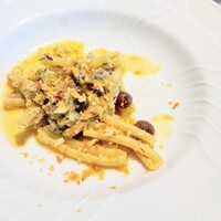La Brianza - イサキラグーカサレッチェ。お魚ラグーに干しブドウください入ってるんですよね～ イタリア郷土料理でそういうふうになっているらしく、これがよく合って美味しいの〜☆