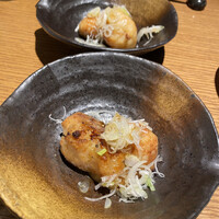 和えに - 海老つくね。少し香ばしく、優しいお味。