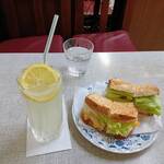 喫茶 むらかみ - レモンスカッシュ＆玉子トースト