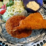 CAFEはうす YOSHI - メンチカツとアジフライアップ