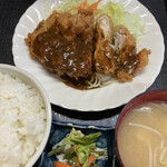 とんかつあべ - チキンカツ定食（¥750）