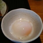 とんかつ 三太 - ソース用半熟卵