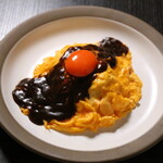 [Weekdays only] Chicken Omelette Rice set with homemade demi-glace sauce