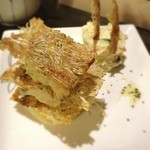 えべっさん - たたみ鰯とポテトサラダのミルフィーユ！
おいしい～