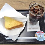 TULLY'S COFFEE - ホットサンド ハム＆スクランブルエッグ セット（アイスコーヒー トール）