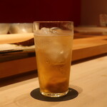 鮨 しみづ - 梅酒ソーダ割り