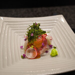 天雅 - 桜海老真丈、花びら茸、ヤングコーンのお椀