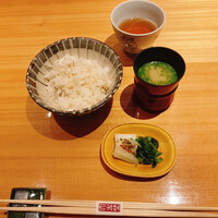 北新地 大嵓埜 - 鯛めし、お味噌汁、お漬物