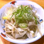 串や とりけん - 豚バラ肉の葱塩炒め￥580　2022.6.8