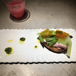 PATISSERIE ASAKO IWAYANAGI - 緑野菜と自家製ハムのタルティーヌ