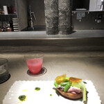 PATISSERIE ASAKO IWAYANAGI - 緑野菜と自家製ハムのタルティーヌ