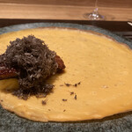 やまぐち - 鰻のクレープ　トリュフ　マンゴー　エシャロット