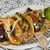 Carlitos Barbecue Taqueria - 料理写真:私の頼んだQuesatacos ３枚セット 11.5ドル。左から Crispy Fish、Smoked chicken、Carne Asada。