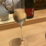 銀座 稲葉 - 貴醸酒に柑橘搾る