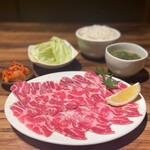 Honkaku Yakiniku Haramichan - コリコリ塩タン定食