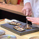 鮨 しみづ - 柳川の放流鰻のこなし焼き