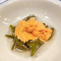 うを徳 - 赤パプリカムース　＆　白神山地産　蓴菜