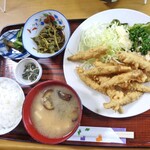 丸八食堂 - わかさぎのから揚げ定食（半ライス）