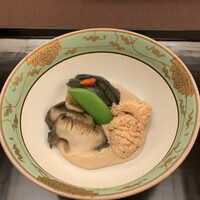 銀座むらき - 茄子　鮑　タラコ　敷胡麻餡