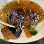 キッチン兆 - きのこ入りのあんかけソース和風ハンバーグ（税込 1,870円）評価＝○