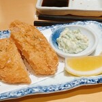 跳魚 - ★★タルタルでハムカツ 580円 分厚く食べ応えあり！