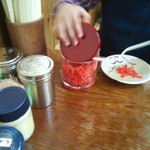 幸龍 - 早速こっさん（娘４歳）が紅ｼｮｳｶﾞに喰らい付いた！