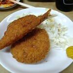 信濃路 - アジとメンチ