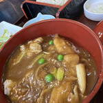 味わいそば 大名 - 蕎麦屋のカレー丼と冷たいうどんセット