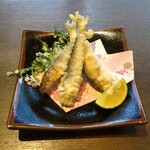 和酒和食 恵比寿 黒帯 - 稚鮎の天ぷら