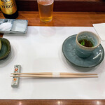 天冨良 よこ田 - テーブルセットと、鰻のスープ