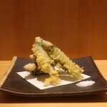 こころや - 稚鮎紫蘇巻き天ぷら