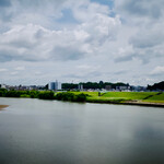 中華蕎麦 とみ田 - 江戸川から松戸市を望む