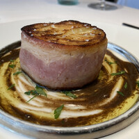 アーティショー - 鮎とジャガイモのガレット、鮎の肝のソース
